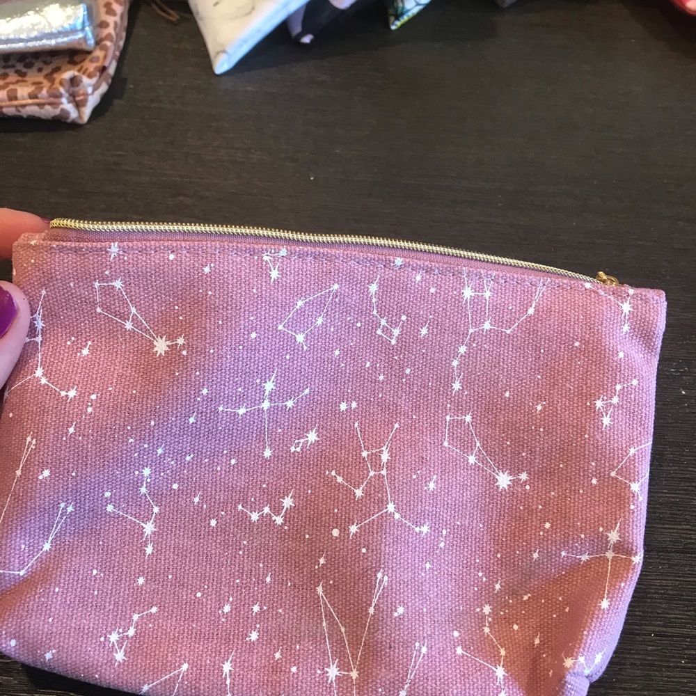 Cute constellation and crystal make up bag